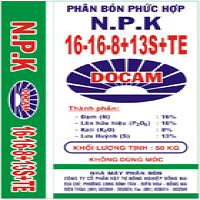 Phân bón Phức hợp NPK 16-16-8 + 13S + TE
